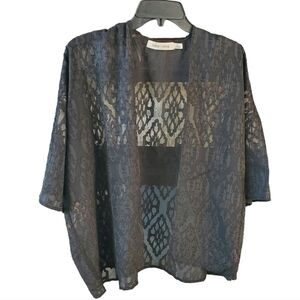 Bishop + Young Revolve Witchy Black Burnout Kimono Size XS NWT